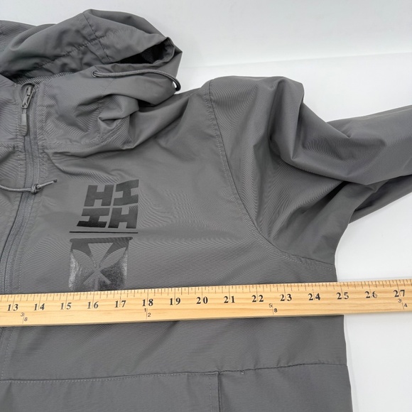 Hawaiis Finest Jacket Men XL Gray Pullover 1/2 Zip Hooded Windbreaker Bungee - Picture 13 of 15